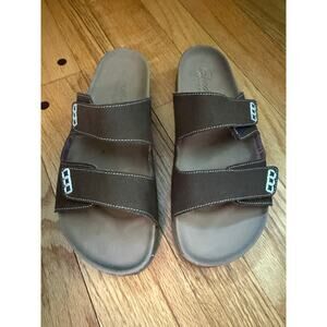 Skechers Luxe Foam Relaxed Fit Granola Adjustable Sandals Chocolate Brown 7